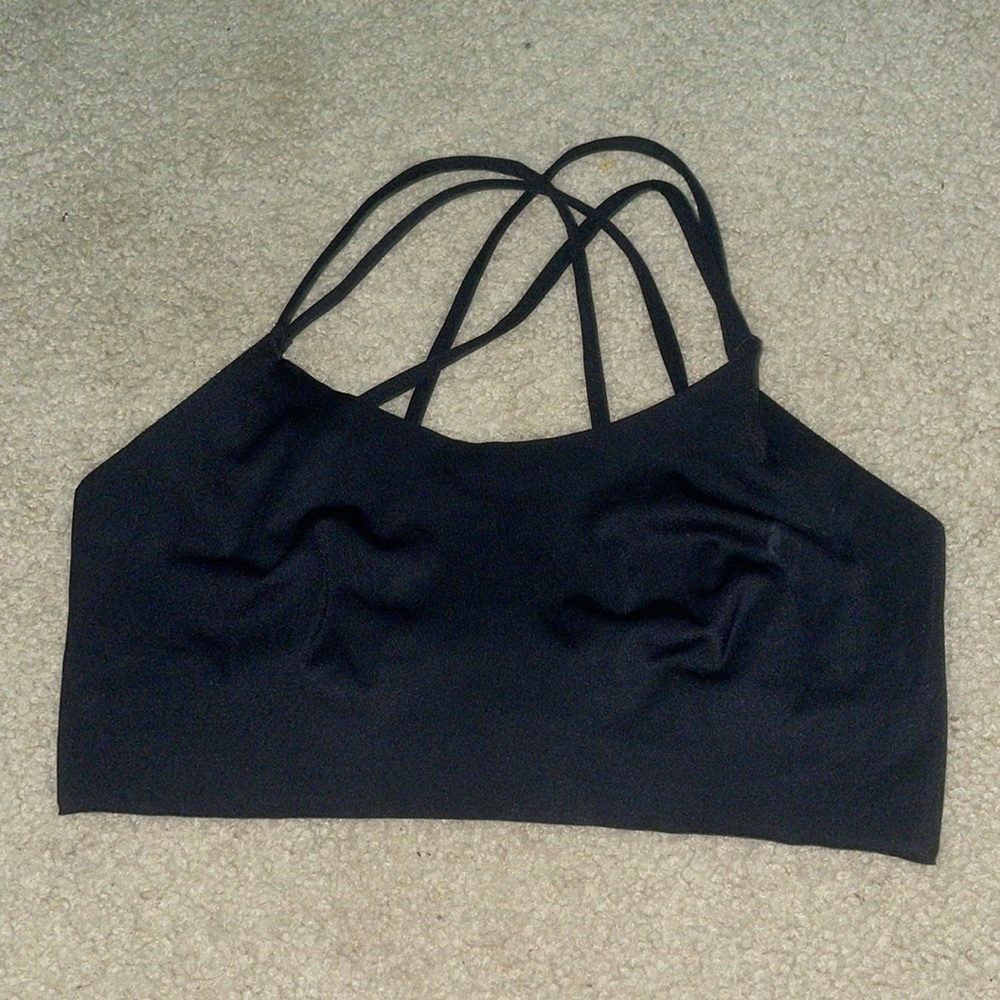 offline by aerie sports bra in black